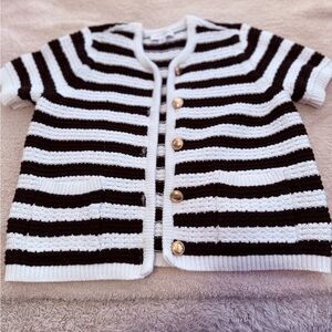 Striped Black and White Cardigan